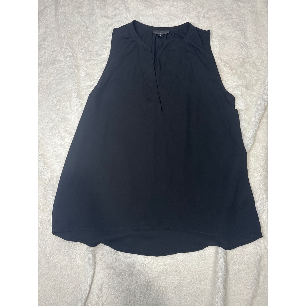 J. Crew 365 Black Sleeveless V Neck Basic Casual Tank Top Women's Size S